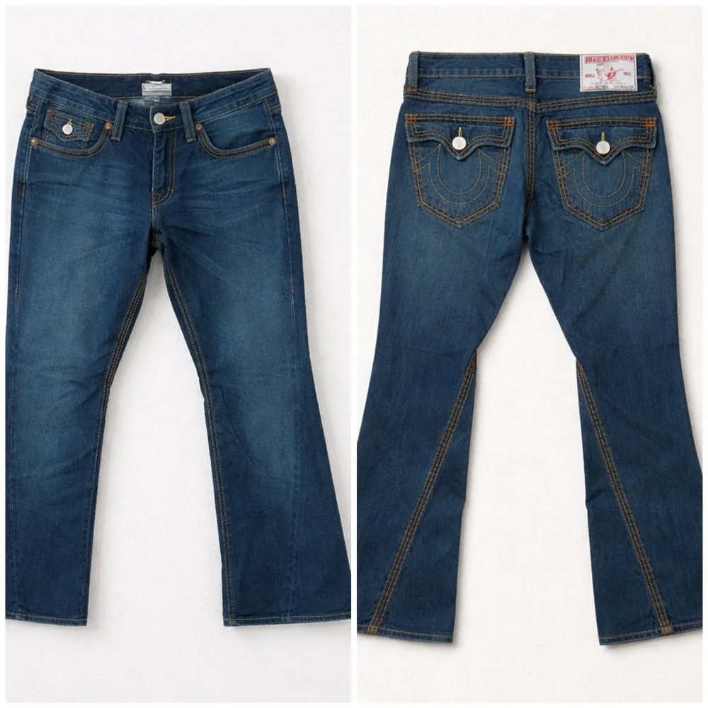Vintage True Religion JOEY BIG T Men's 30x29 Embroidered Flap Pockets Jeans EUC